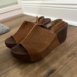 Yellowbox wedge leather & suede shoe